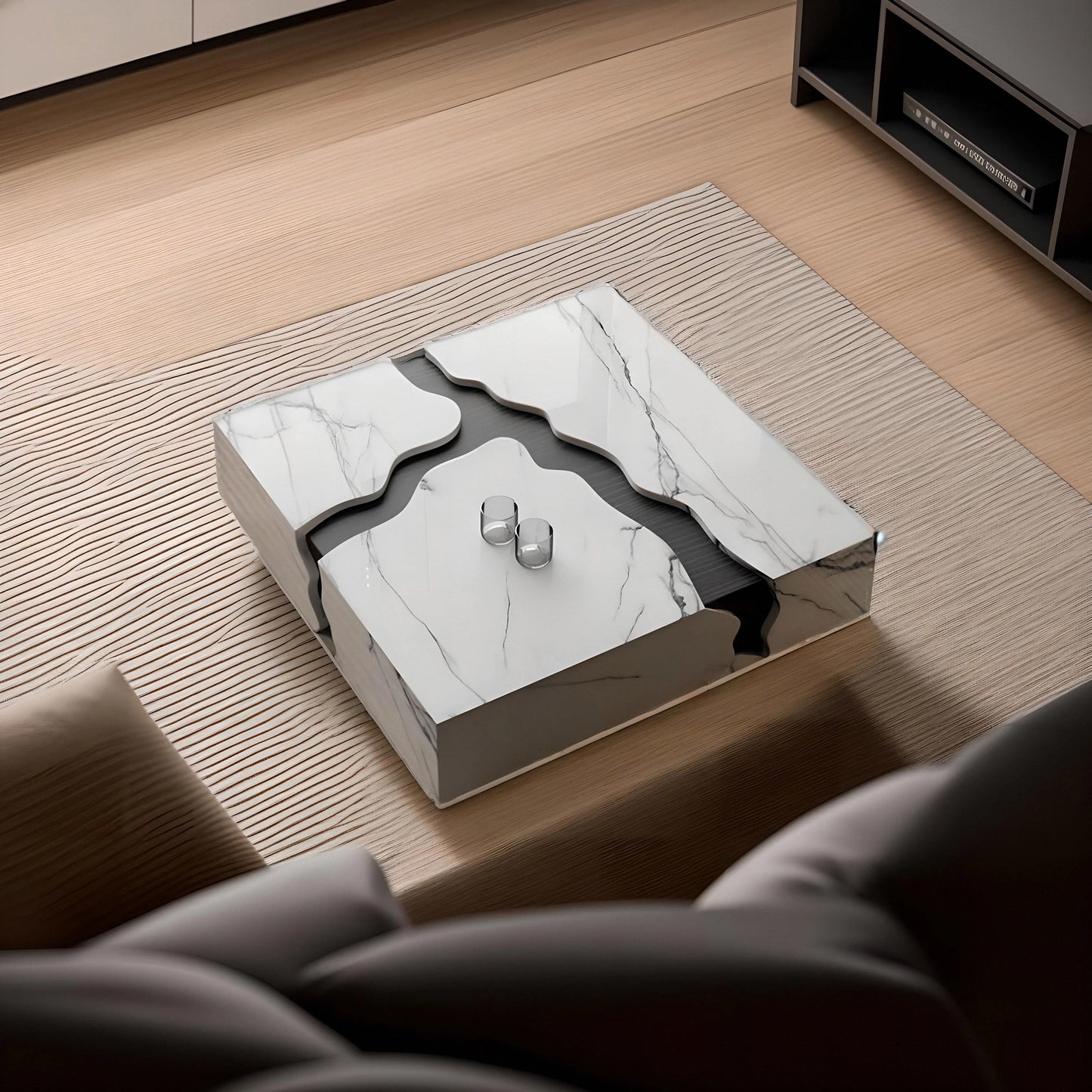 Riverstone Marble Coffee Table (Square)