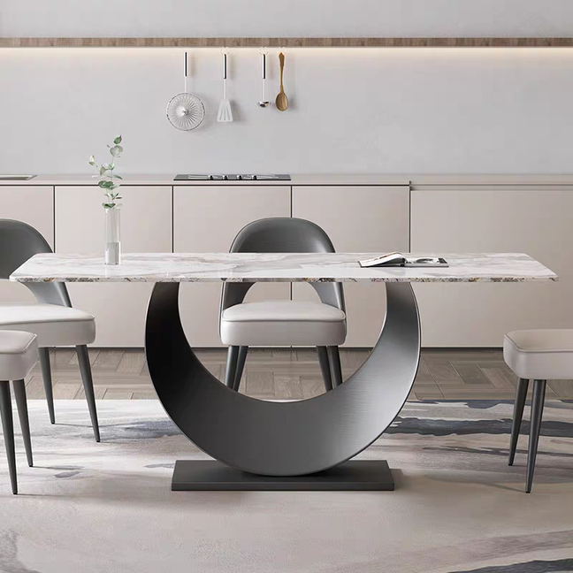 Crescent Marble Dining Table